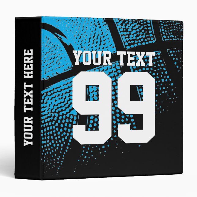 Custom color basketball card ring binder (Front/Spine)