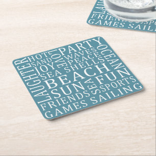 Custom Color Beach House coasters