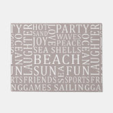 Custom Chic Beach House Door Mat