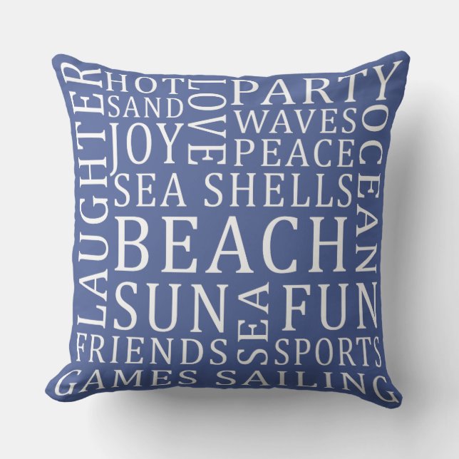 Custom Color Beach House pillows (Front)