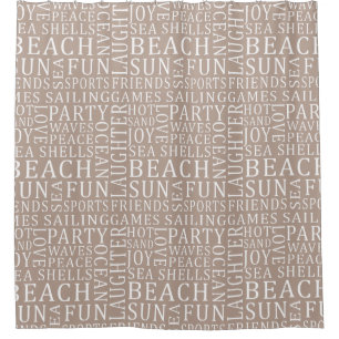 Custom Color Beach House shower curtain