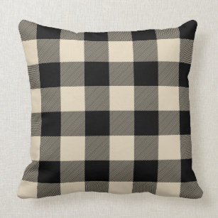 beige buffalo check pillows