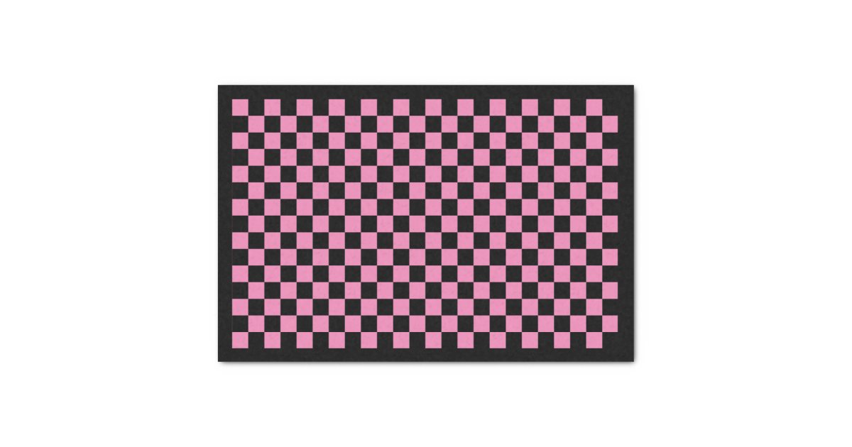 Custom Color Black/Pink Checkerboard Check Party Tissue Paper | Zazzle.com