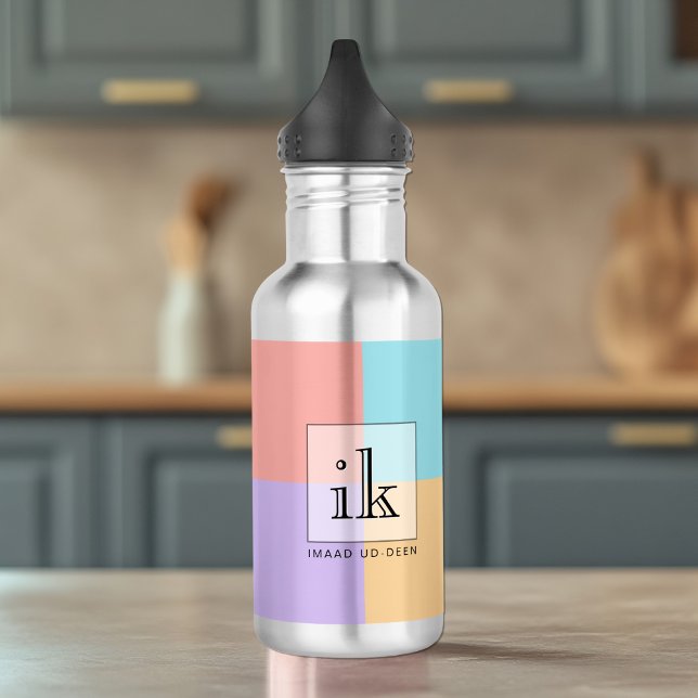 Custom Color Block Water Bottle | Car Line Art (Creator Uploaded)