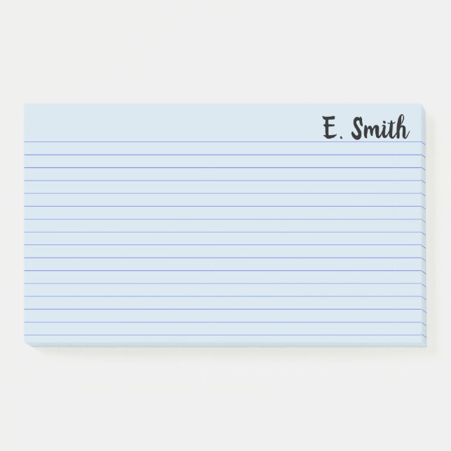 Custom Color Blue Personalized Large Post-it Notes (Front)