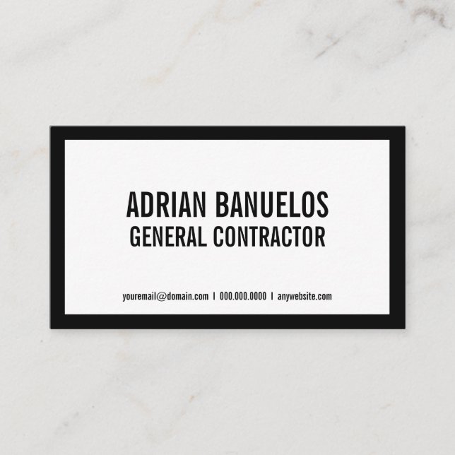 Custom Color Border Business Card (Front)