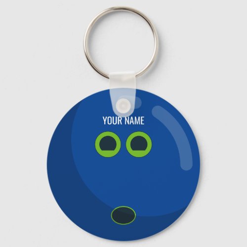 Custom Color Bowling Balls  Blue  Green Keychain