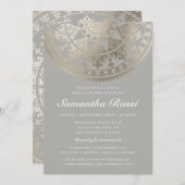 Custom Color Bridal Shower Invitations Gold Foil (Front/Back)