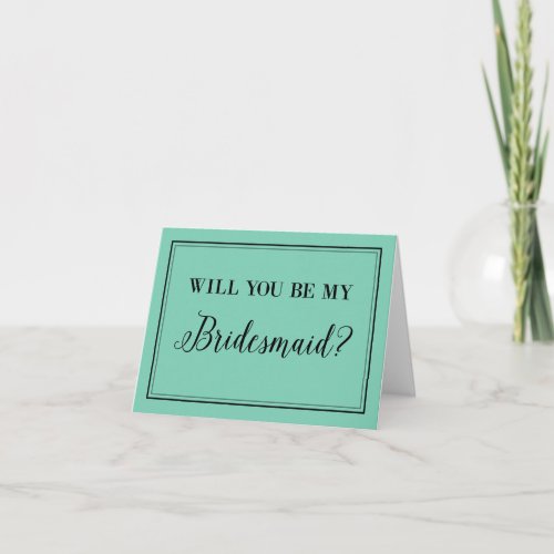 Custom Color Bridesmaid Proposal Invitation