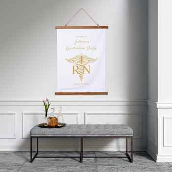 Custom Color Bsn Rn Nurse Graduation Party Sign Hanging Tapestry by beckynimoy at Zazzle