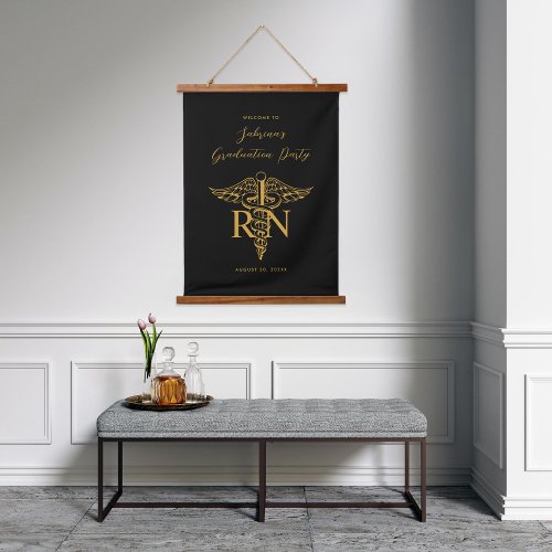 Custom Color BSN RN Nurse Graduation Party Sign Hanging Tapestry