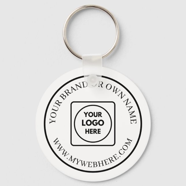 Custom Color Business Logo Promo Keychains (Front)