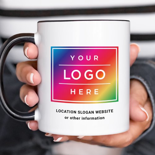 Custom Color Business Name and Logo Branded Mug