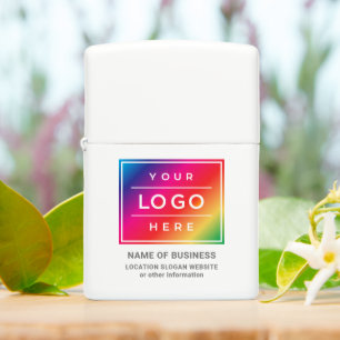 Custom Color Business Name and Logo Branded Zippo Lighter