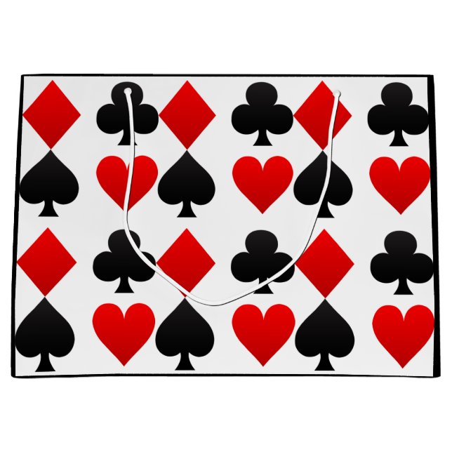 Custom Color Card Deck-Vegas Heart/Spades Gift Bag (Front)