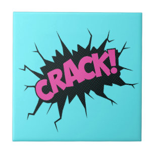 Custom Color Ceramic Tile Speech Bubbles - Crack