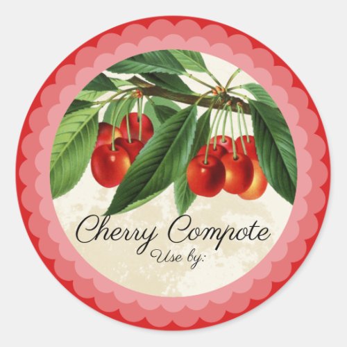 custom color cherry cherries fruit canning label