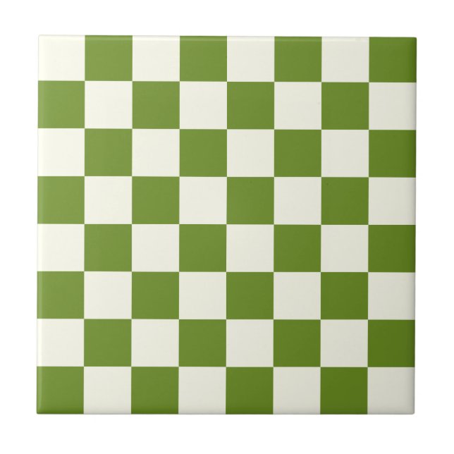 Custom Color Chess Board Ceramic Tile (Front)