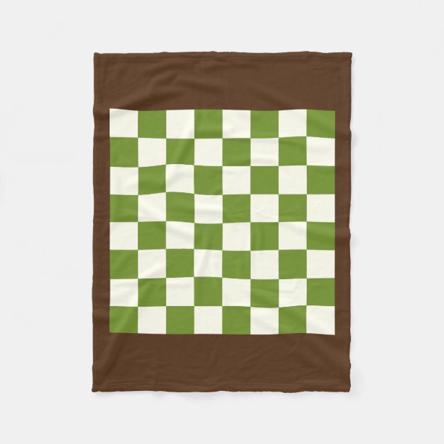 Custom Color Chess Board Fleece Blanket (Front)