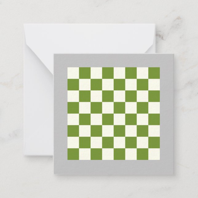 Custom Color Chess Board Note Card (Front)