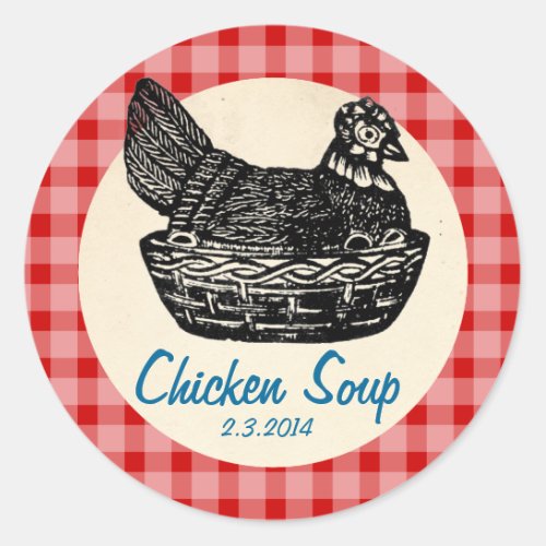 custom color chicken soup stew canning label