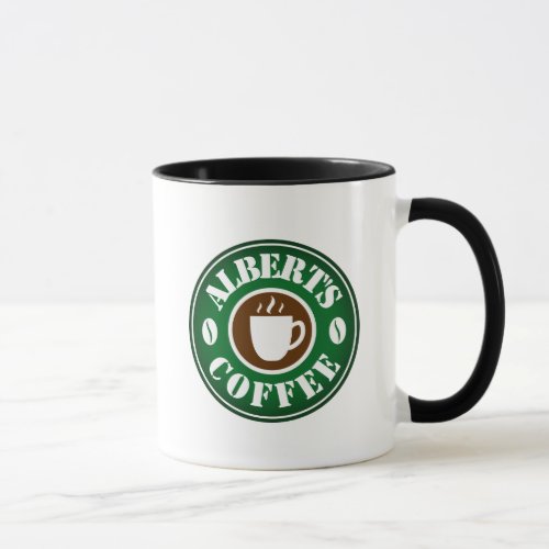 Custom color coffee mug with personalized name