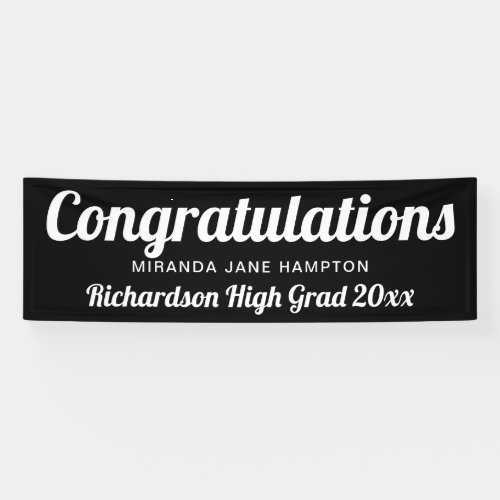 Custom Color Congratulations Graduation Banner