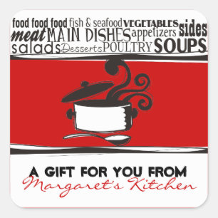 Custom color cooking pot curling steam gift tag