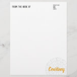 Custom Color Crochet Chart Letterhead<br><div class="desc">Show your love for crochet in a subtle way with this crochet chart background design. Perfect for your craft business. Great gift idea for any crocheter in your life - mom,  sister,  uncle,  teacher. Click on the CUSTOMIZE button to change the chart or background color. Matching products available.</div>