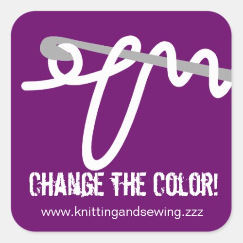 Custom color crochet hook loop yarn gift tag label