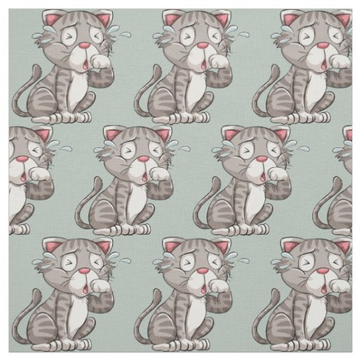 Custom color Crying Cat fabric
