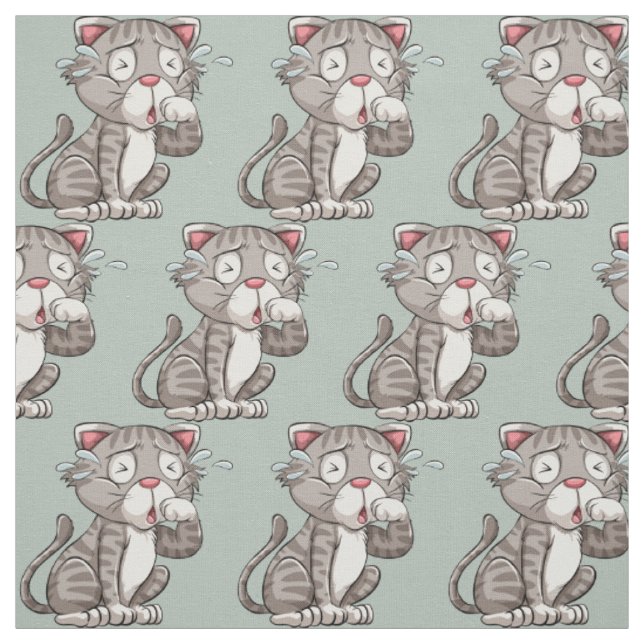 Custom color Crying Cat fabric (Swatch)