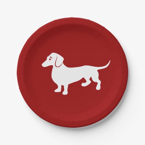 Custom Color Dachshund Paper Plates