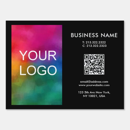 Custom Color  Design Logo QR Code Template Sign