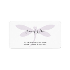 Custom Color Dragonfly Address Label Template