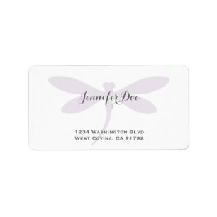 Custom Color Dragonfly Address Label Template