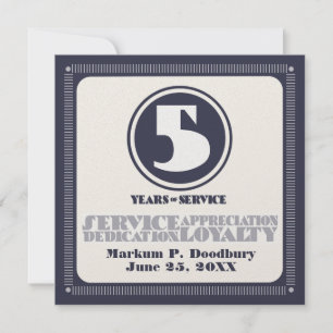 Custom color employee 5 years of service award