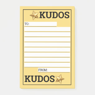 Custom color engagement kudos employee recognition post-it notes