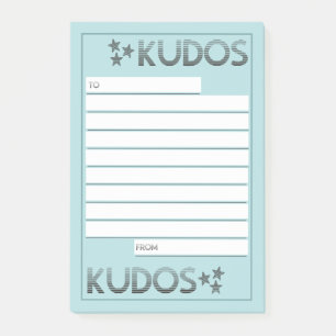 Custom color engagement kudos employee recognition post-it notes
