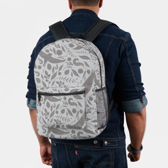 Custom Color Falcon Pattern Printed Backpack (Insitu (Model))