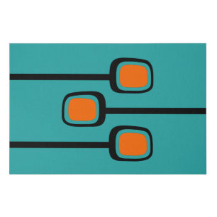 Custom Color FAUX CANVAS Retro Wall Art