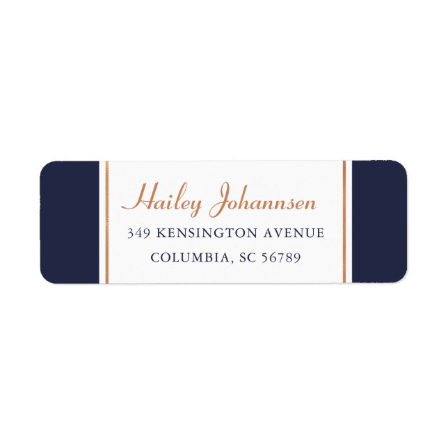 Custom Color Faux Foil Address Labels (Front)