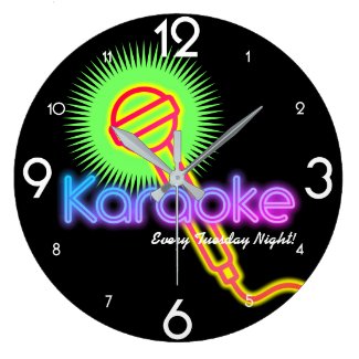 Custom color faux neon karaoke microphone music