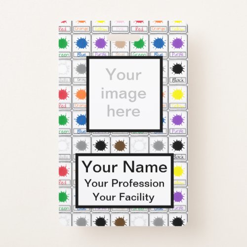 Custom Color Flash Cards _ School Series Badge