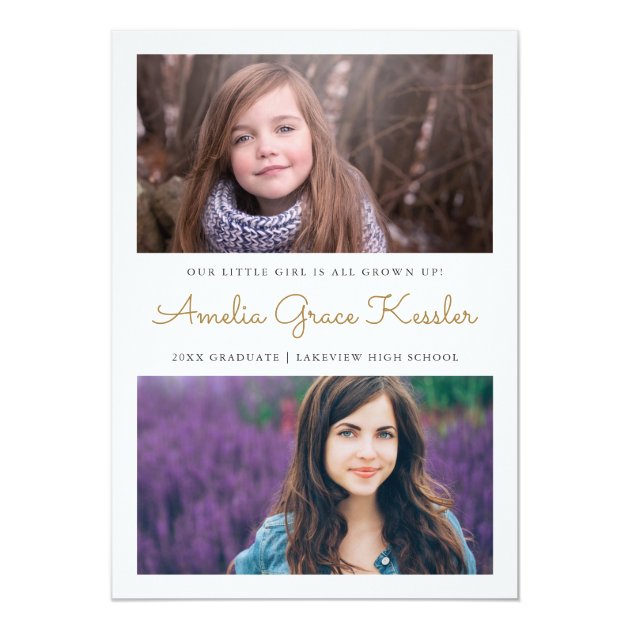 Custom Color Floral Graduation Party Invitation