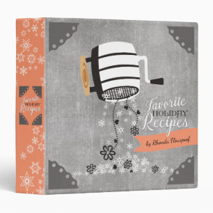 Custom color flour sifter holiday recipe binder