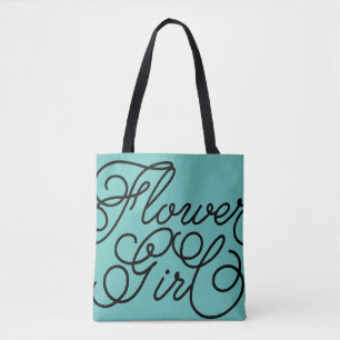 Custom Color Flower Girl Tote Bag
