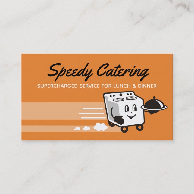 Custom color food delivery catering business card (Front)