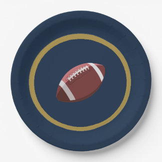 Custom Color Football Paper Plate