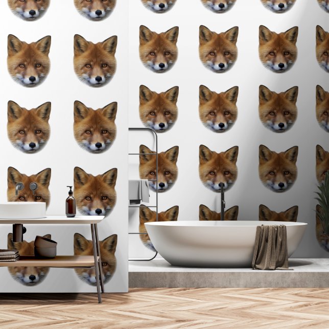 Custom Color Fox Wallpaper (Bathroom)
